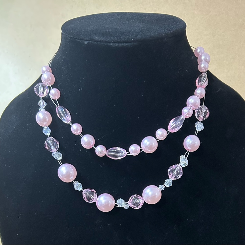 Pink Beaded Necklace - Picture 1 of 4